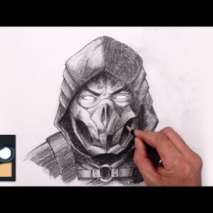 How To Draw Scorpion | Mortal Kombat Sketch Tutorial