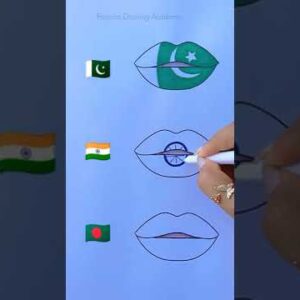 Lips Painting || Pakistan + India + Bangladesh #CreativeArt #Satisfying