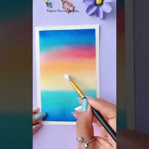 Couple Scenery Painting || Painting with Watercolor #satisfyingart #painting #CreativeArt