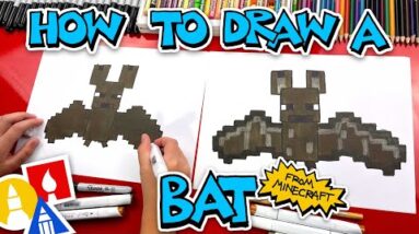 How To Draw A Minecraft Bat