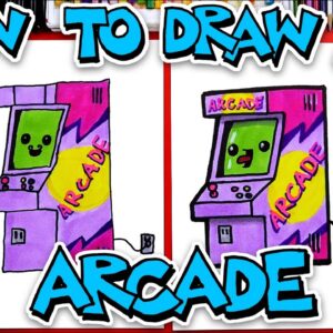 How To Draw An Arcade Machine - National Video Game Day