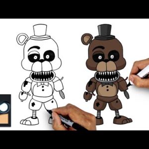 How To Draw Ignited Freddy | YouTube Studio Art Tutorial
