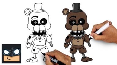 How To Draw Ignited Freddy | YouTube Studio Art Tutorial