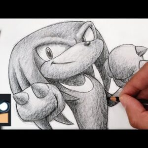 How To Draw Knuckles | YouTube Studio Sketch Tutorial