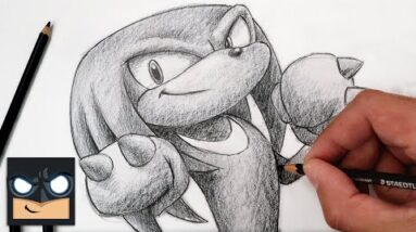 How To Draw Knuckles | YouTube Studio Sketch Tutorial