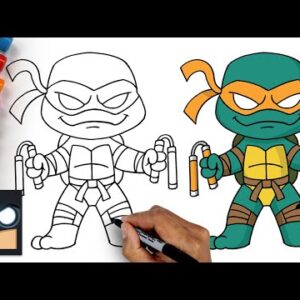 How To Draw Michelangelo | Teenage Mutant Ninja Turtles