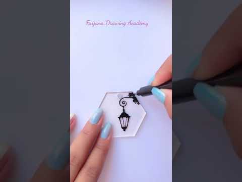 Acrylic Glass Keychain Painting Tutorial #shorts #CreativeArt #Satisfying