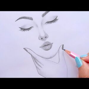 Easy way to draw a face || Pencil Sketch for beginners || GÃ¼zel KÄ±z Ã‡izimi
