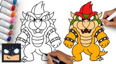 How To Draw Bowser | Super Mario Art Tutorial