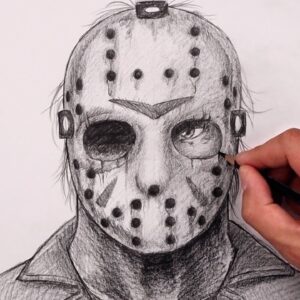 How To Draw Jason Voorhees | Friday the 13th Sketch Tutorial