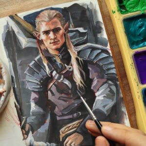 Painting over my open sketches #16 | Legolas