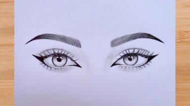 How to draw both eyes in easy way || Step by Step Pencil Sketch for Beginners