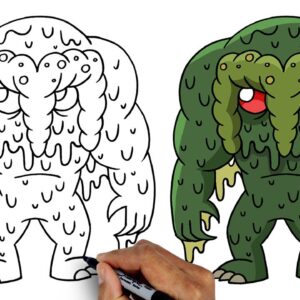 Werewolf By Night | How To Draw Man Thing