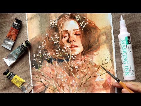 My Favorite Watercolor Painting | Finally using my masking fluid properly
