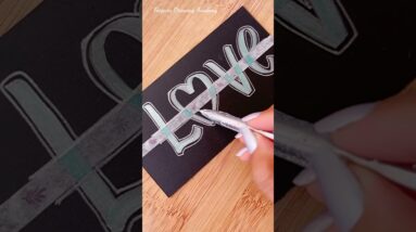 Hand Lettering with Metallic Brush Pens || Calligraphy #brushlettering #CreativeArt #Satisfying