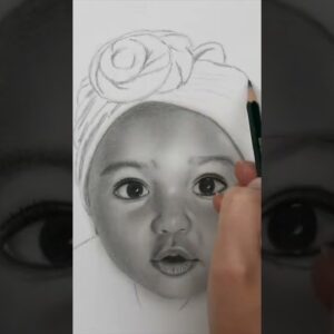 ✍️ Drawing a Baby Girl Portrait with Graphite Pencils