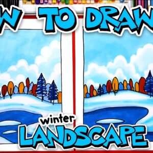 How To Draw A Winter Landscape - version 2