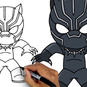 How To Draw Black Panther | Wakanda Forever