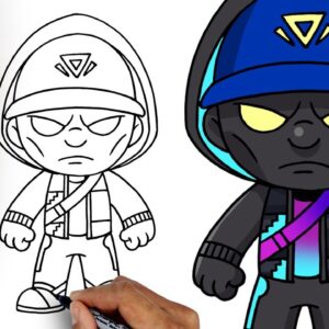 How To Draw Cryptic | Fortnite Season 9