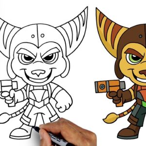 How To Draw Ratchet | Ratchet and Clank