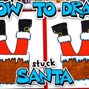 How To Draw Santa Stuck In A Chimney
