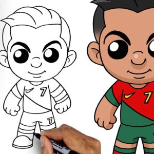 How To Draw Cristiano Ronaldo | World Cup 2022