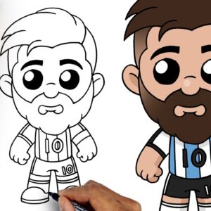 How To Draw Lionel Messi âš½ï¸� World Cup 2022