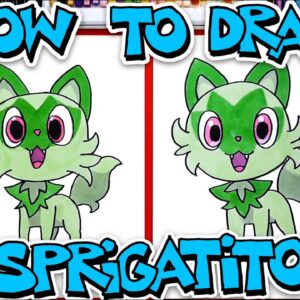 How To Draw Sprigatito Pokemon