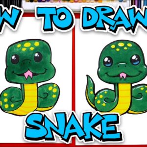 How To Draw A Cute Cartoon Snake