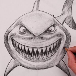 How To Draw Bruce the Shark | Finding Nemo