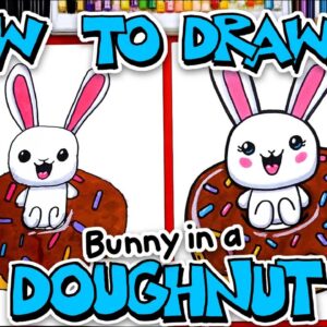 How To Draw A Bunny In A Doughnut