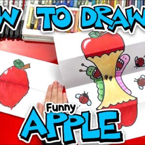 How To Draw A Funny Apple Folding Surprise