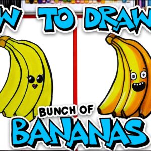How To Draw A Funny Bunch Of Bananas