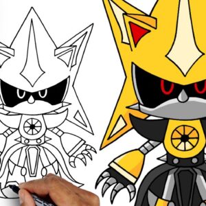 How To Draw Super Metal Sonic | Step By Step Tutorial