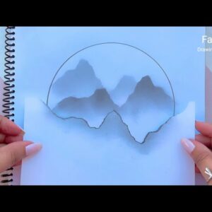 Easy mountain scenery with pencil || How to draw mountain scenery - step by step for beginners