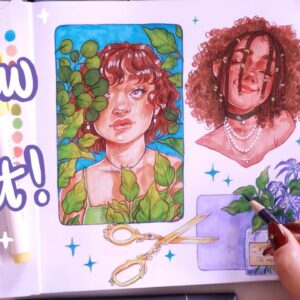 Draw & Chat With Me Using Markers 🌟 sketchbook session