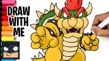 How To Draw Bowser | Super Mario