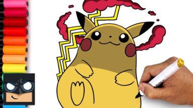 How To Draw GMAX Pikachu | Pokemon