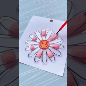 Aesthetic Jelly painting ✨ Coloring Suncatcher- Flower Painting #art #shorts #farjanadrawingacademy