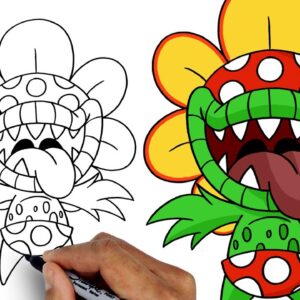 How To Draw Petey Piranha | Super Mario