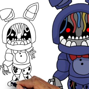 How To Draw Withered Bonnie | Five Nights at Freddy's