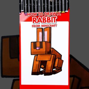 How to draw a rabbit from #minecraft #artforkidshub #howtodraw