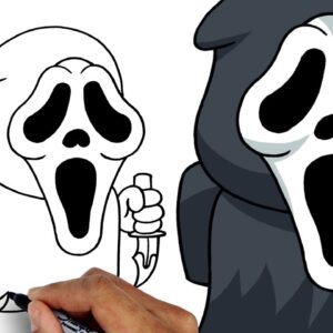 How To Draw Ghostface Imposter | Among Us