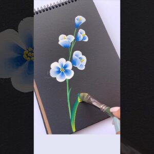 Flower painting technique #art #painting #shorts