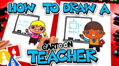 Happy Labor Day! How To Draw A Cute Cartoon Teacher