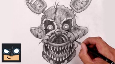 How To Draw Nightmare Foxy | Five Nights at Freddy's Sketch Tutorial